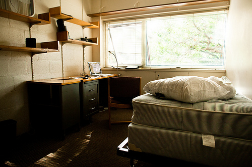 The college dorm room