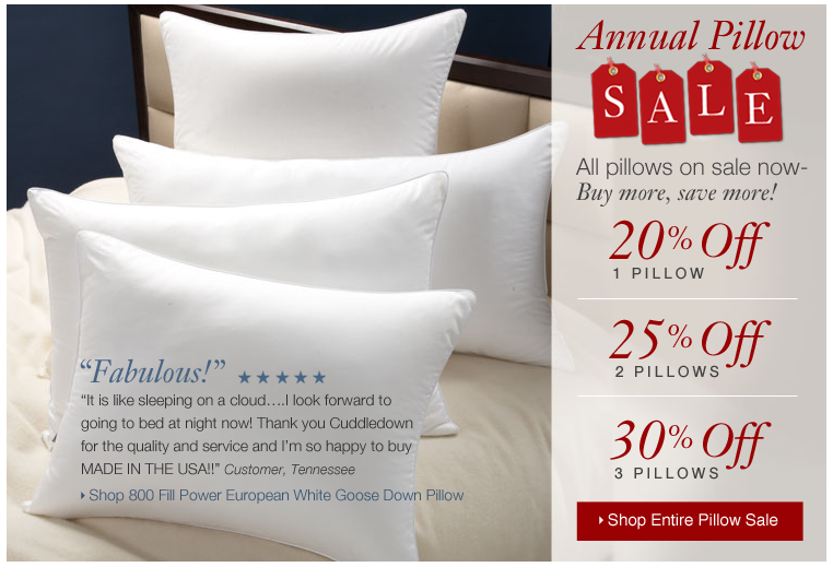 Annual Pillow Sale