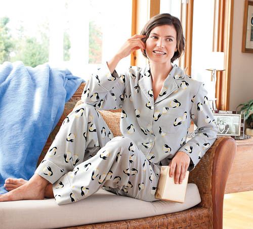 Cuddledown Penguin Flannel Pajamas