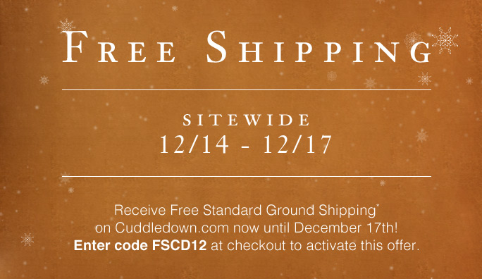 Free Shipping Sitewide at Cuddledown.com!