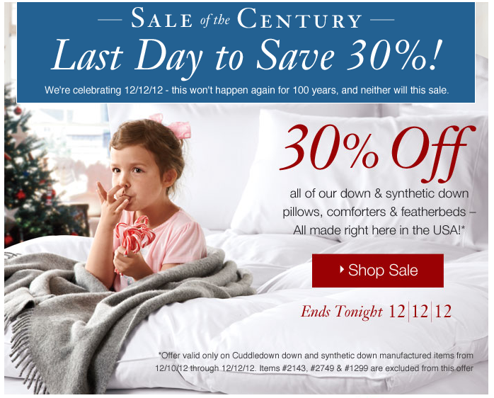 Sale of the Century - ends 12/12/12!