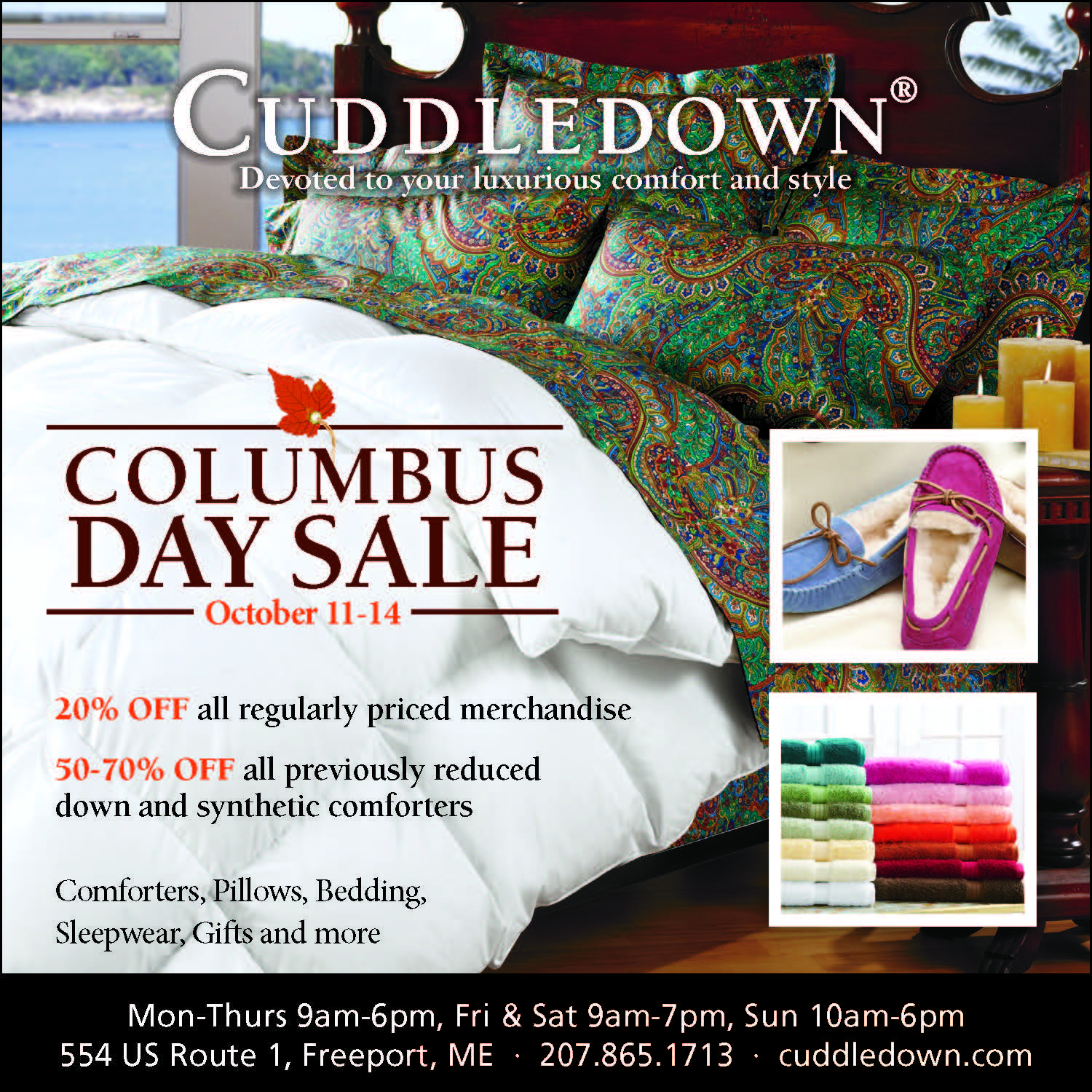 Columbus Day sale at our Freeport store!