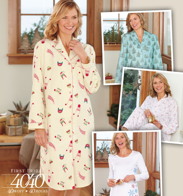Cuddledown's 40% off for 40 hours sale-Flannel Sleepwear