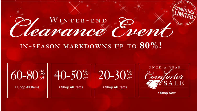 Cuddledown's Winter Clearance Event