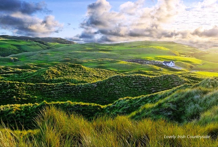 Ireland rolling green hills