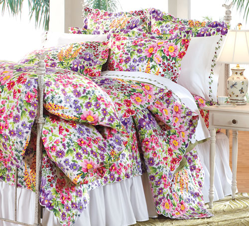 Cotton Percale Garden Floral Bedding at cuddledown.com