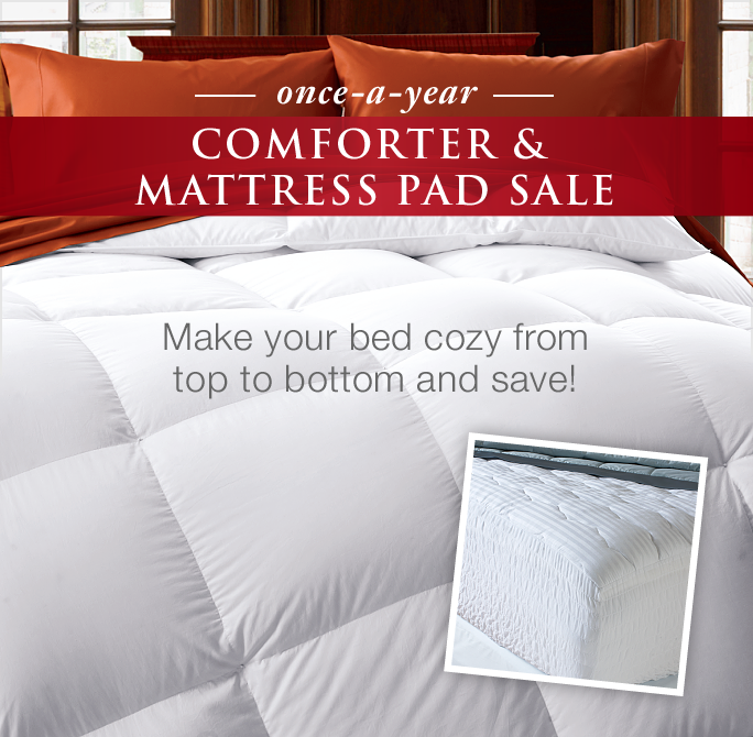 2016 Cuddledown Comforter & Mattress Pad Sale