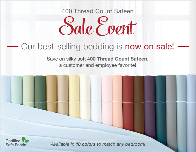 400 Thread Count Sateen Sale Event